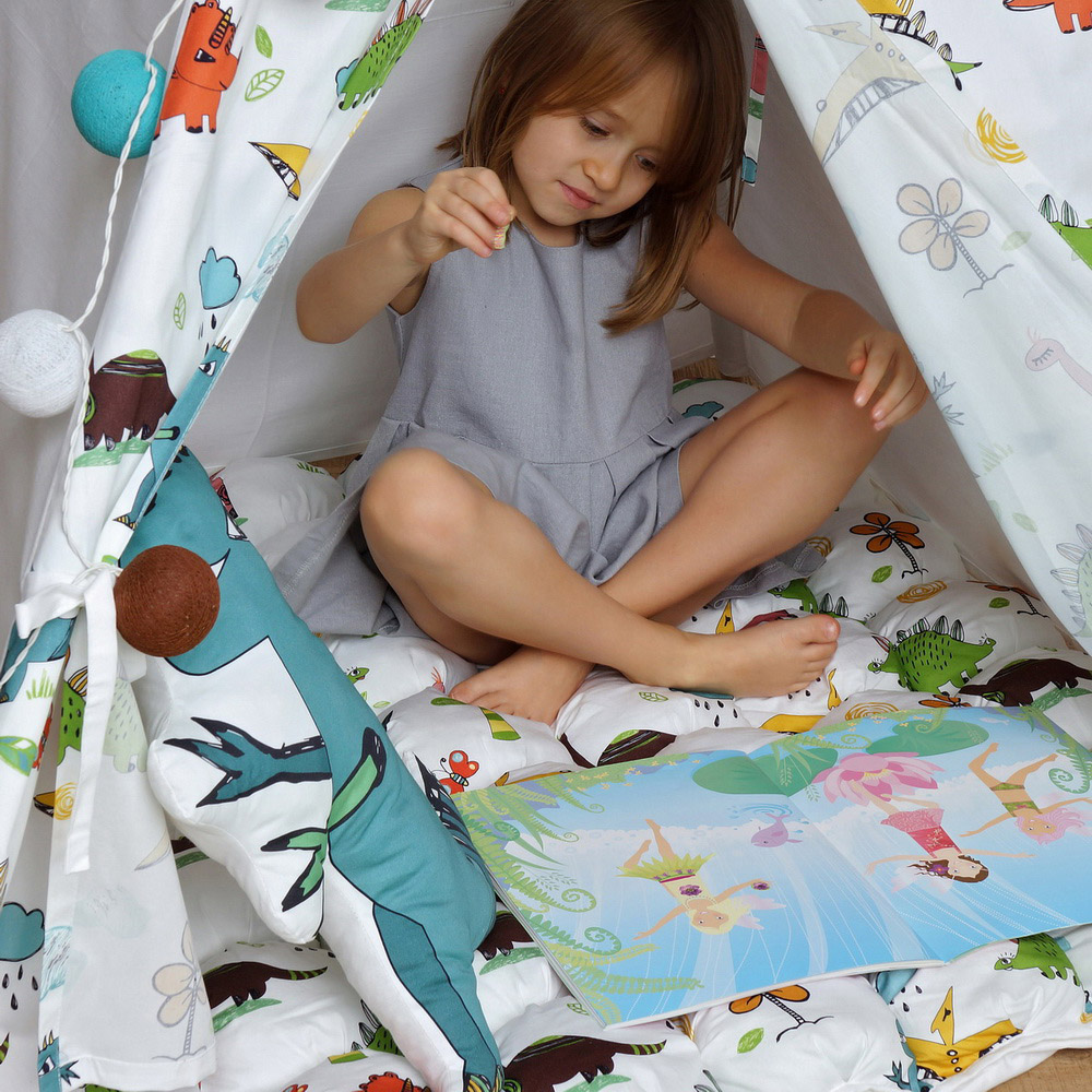 Коврик Бомбон для вигвама Dino VAMVIGVAM DINO 281579 Красный;желтый;зеленый Santreyd - Вид №8