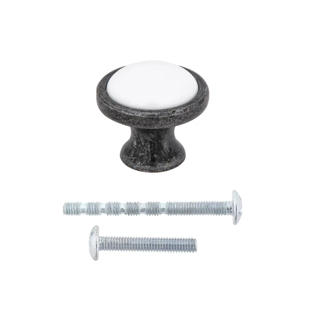 86900176 Ручка-кнопка мебельная Stampa ЦАМ цвет серебро STLM-1007453 PALLADIUM  - Вид №1