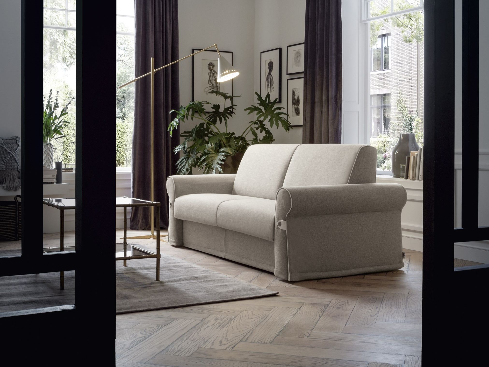 Двуспальный диван-кровать из ткани Felis Day &amp ARCH-00064023 - Вид №2