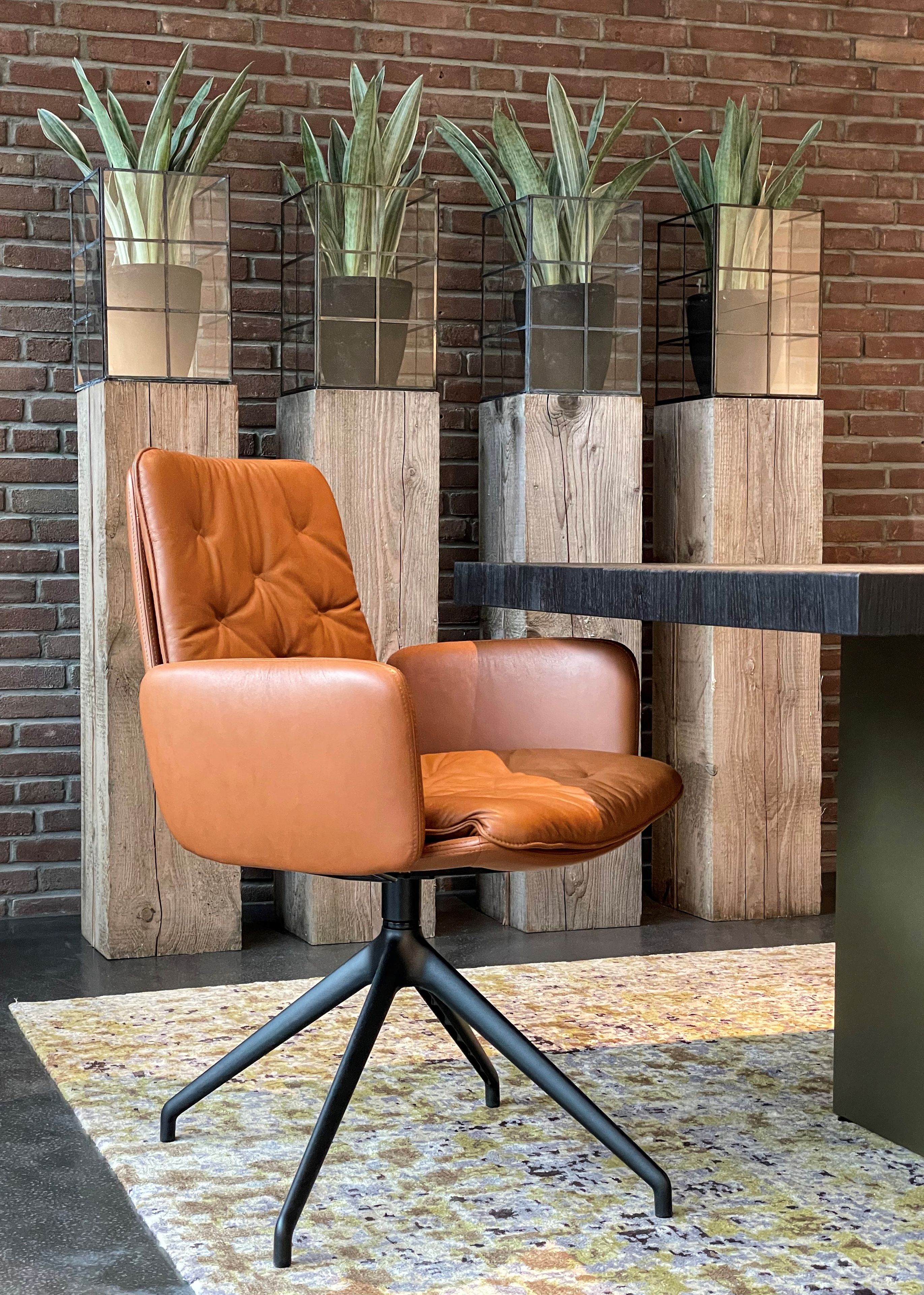 Мягкое вращающееся кресло с подлокотниками KFF Arva Stitch ARCH-00096538 - Вид №9