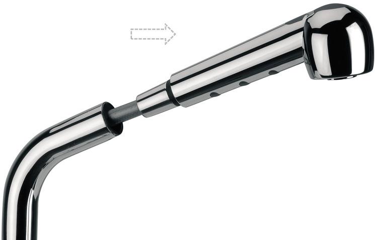 Remer Rubinetterie Смеситель для кухни из хромированной латуни с вытяжным душем Gourmet Q 83 a - Вид №1