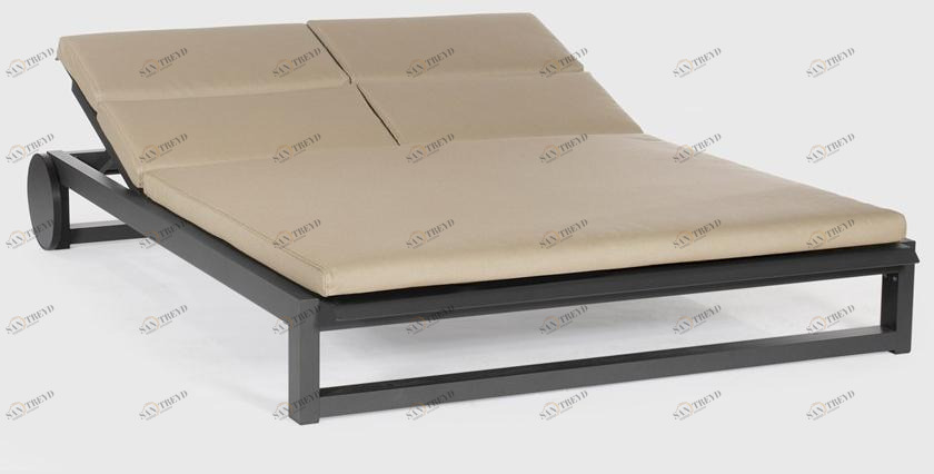 Sachi Алюминиевая регулируемая двуспальная садовая кушетка Spikes sun-id-1457390