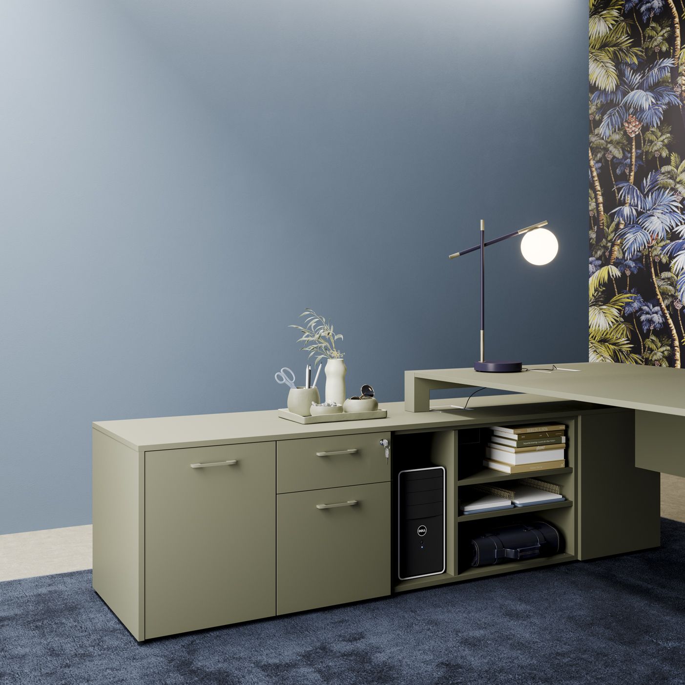 Исполнительный стол со встроенной полкой PROF Extralight ARCH-00070583 - Вид №9