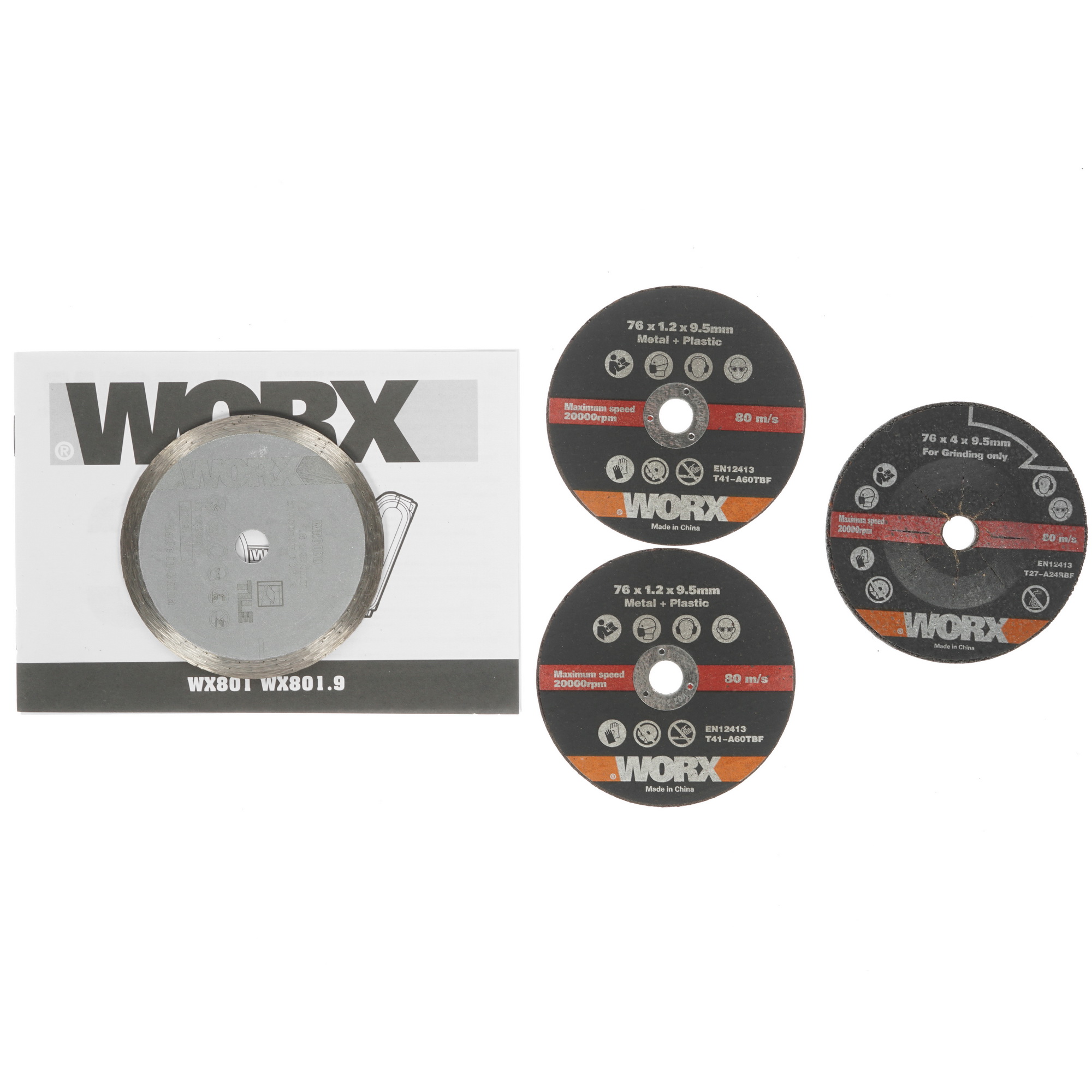 Углошлифовальная машина (УШМ) Worx WX801.9 PowerShare 20V  , Без ЗУ, Без АКБ 8143029 STDN-0115063 - Вид №6