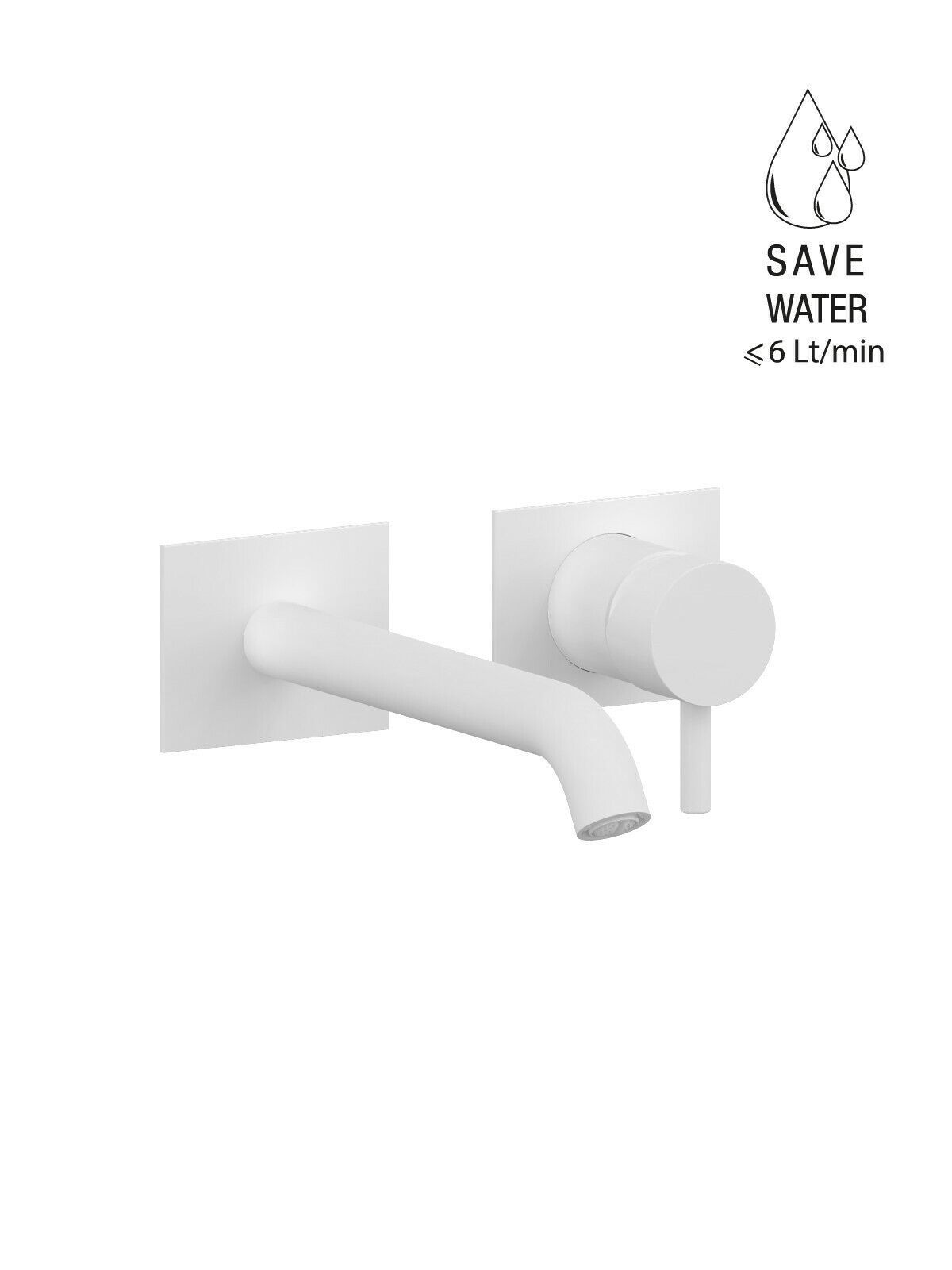 Настенный однорычажный смеситель для раковины с ограничителем расхода Rubinetterie Frattini Pepe XL ARCH-00098540 - Вид №30