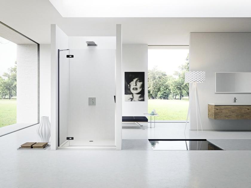 Duka Хрустальная душевая ниша с распашной дверцей Aura – senza profili sun-id-1498455 - Вид №2