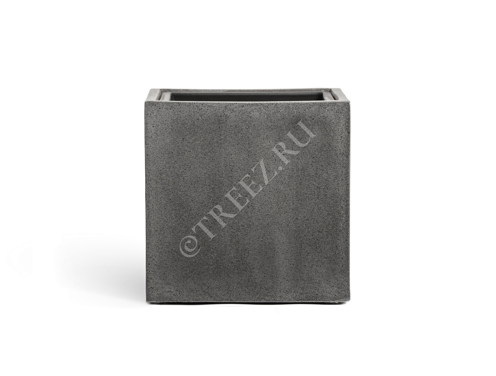 41.3317-02-005-GR-30 Кашпо  Effectory - серия Beton - Куб - Тёмно-серый бетон Цветочная коллекция  - Вид №2