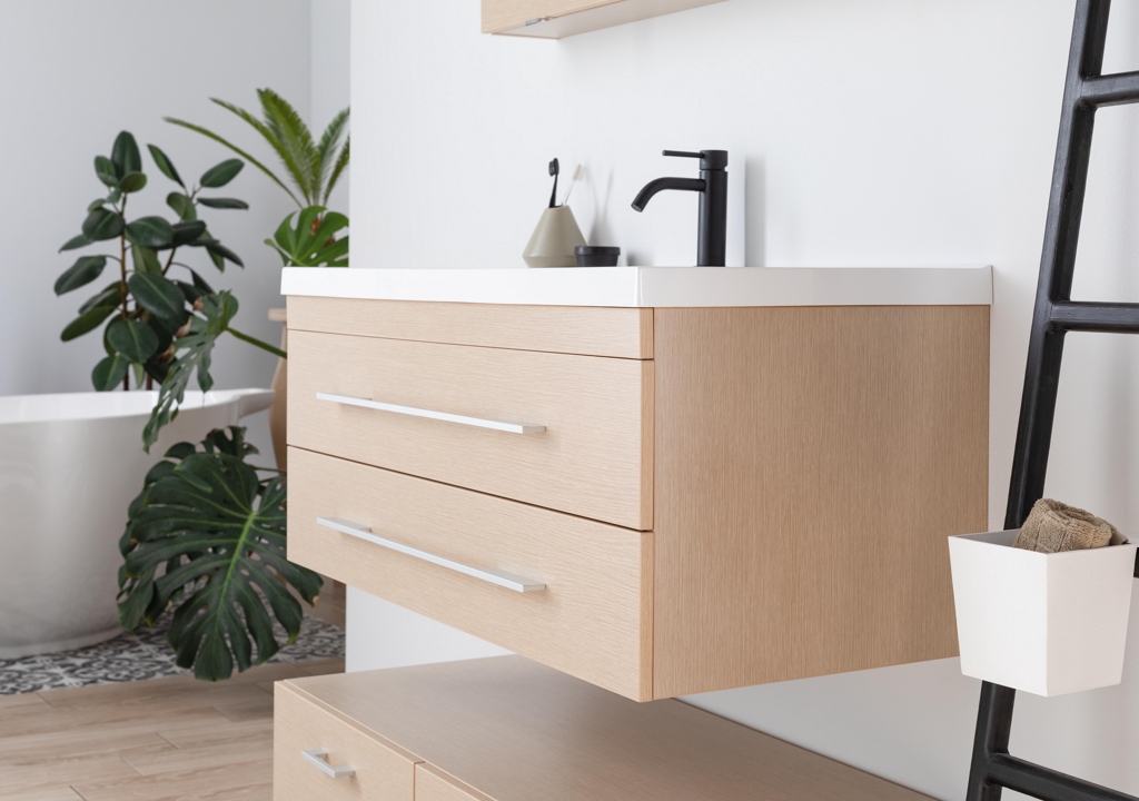 Мебель для ванной Aquanet Нота NEW 100 светлый дуб (камерино) 00230305 - Вид №6