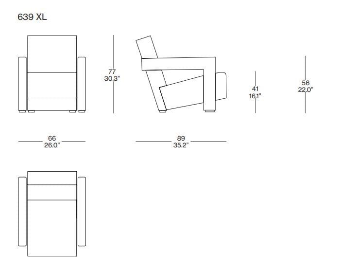 Съемное садовое кресло из ткани CASSINA UTRECHT XL OUTDOOR FAVIGNANA ARCH-00077982 - Вид №5