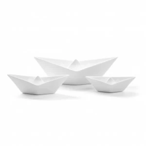 Статуэтки декоративные фарфоровые 3 шт белые Memorabilia My Boats SELETTI  00-3883237 Белый