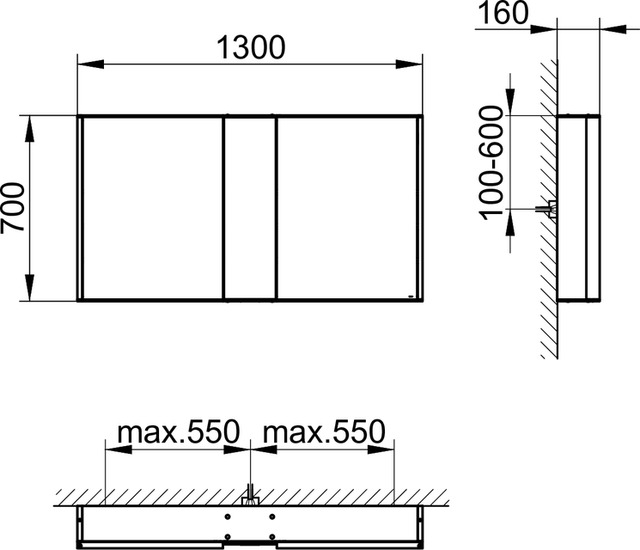 12805171301 Зеркальный шкаф KEUCO Royal Match - Вид №2