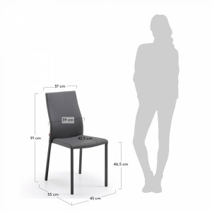 045470 Стул Aura серый La Forma Abelle