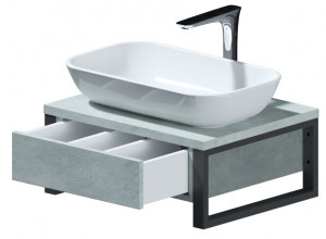 Тумба GRUNGE LOFT 60П 1в.я Бетон светлый