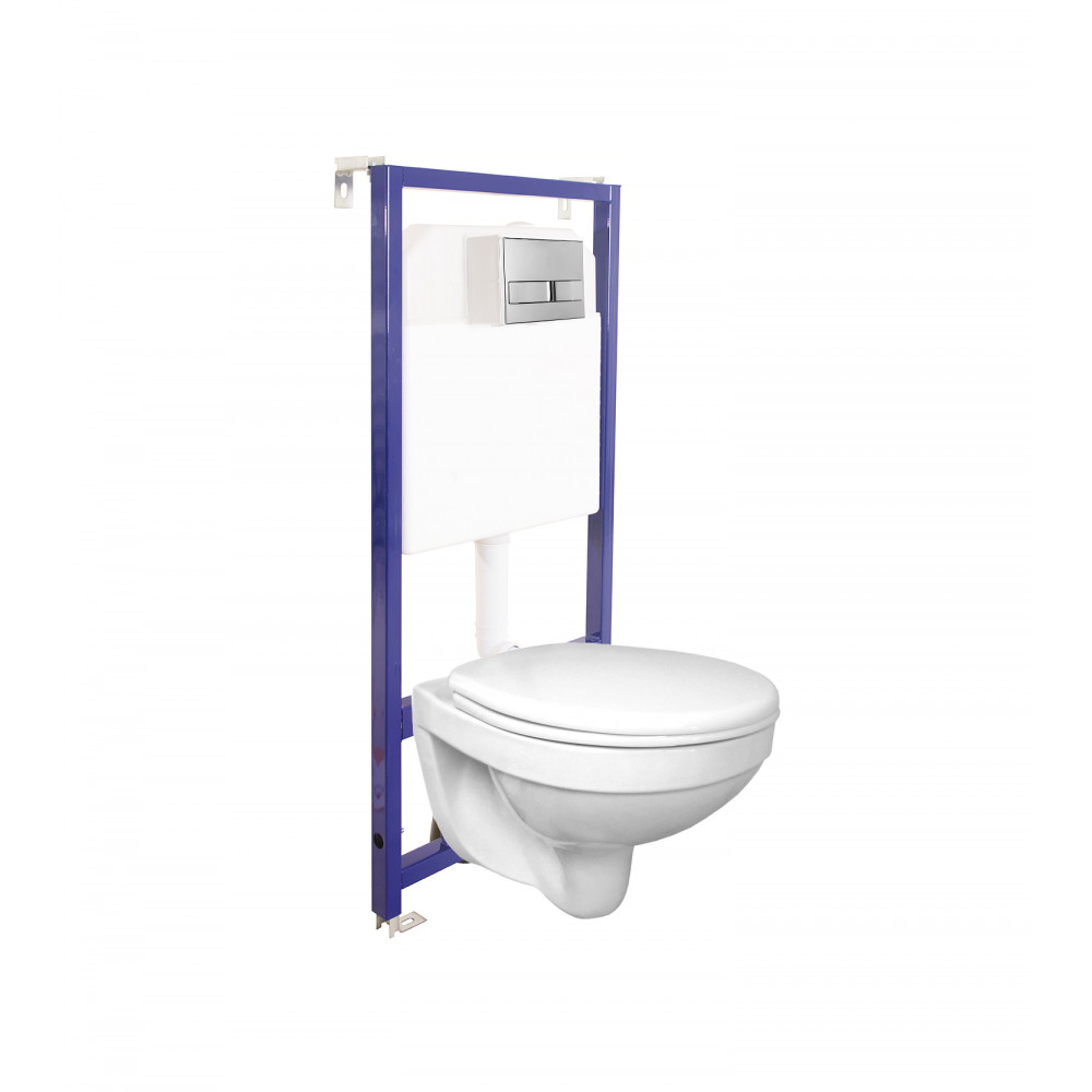 042413 Подвесной унитаз настенный Хромированный BERGES  Турция  - Вид №1