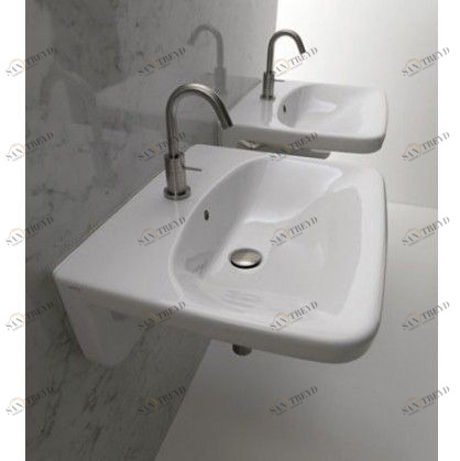 42822 Подвесная раковина настенная овальная   белая Santreyd 