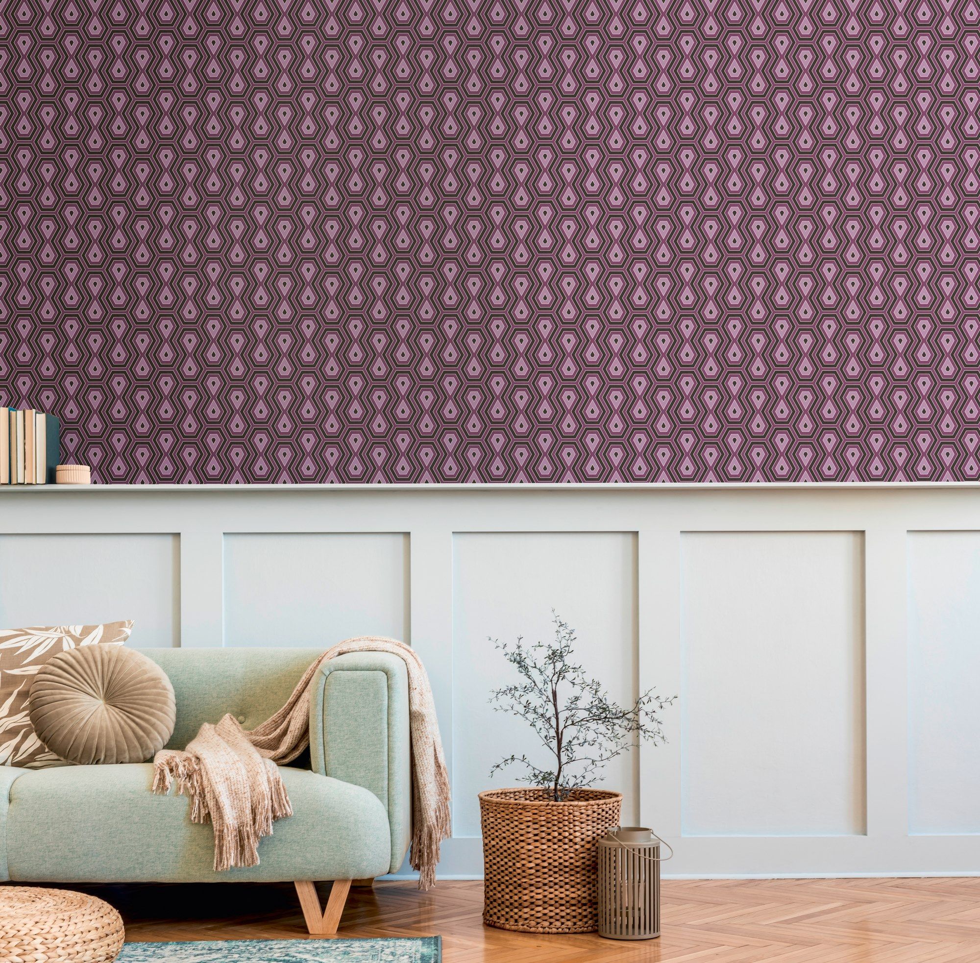 Нетканые моющиеся геометрические обои Architects Paper Jungle Chic ARCH-00113791 - Вид №2