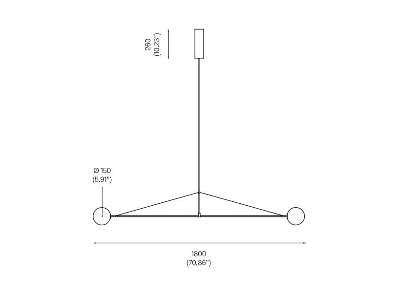 Латунь ручной работы светодиодный подвесной светильник Michael Anastassiades Mobile Chandeliers ARCH-00144509 - Вид №4