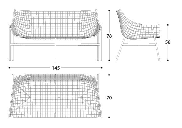 2-местный тканевый садовый диван Varaschin Summer Set ARCH-00055452 - Вид №3