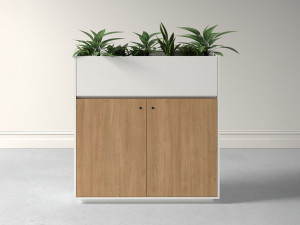 Деревянный плантатор / офисный шкаф