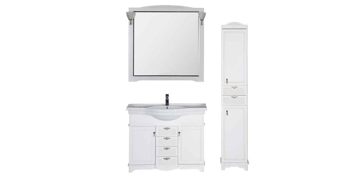 Комплект мебели Aquanet Луис 110 белый 00173199 - Вид №1