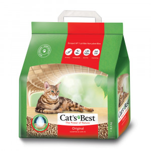 Т0055370 Наполнитель для кошачьего туалета Cat"s Best Original древесный комкующийся 5л Cat's Best