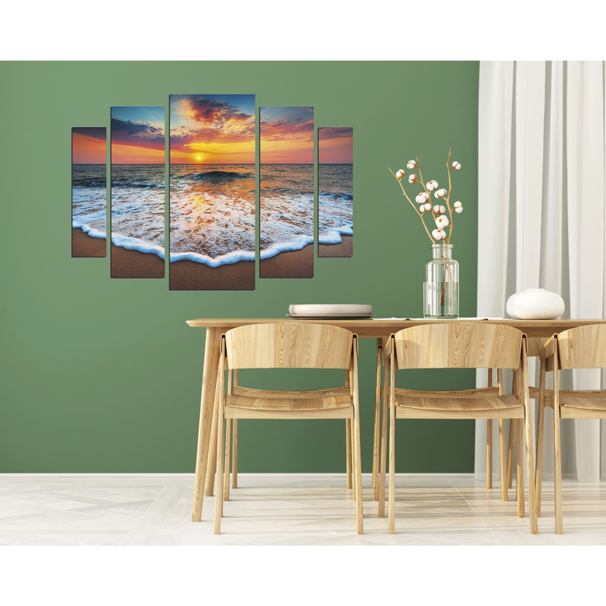 86932671 Картина на холсте модульная "Восход над морем" 80x115 см Santreyd  - Вид №2