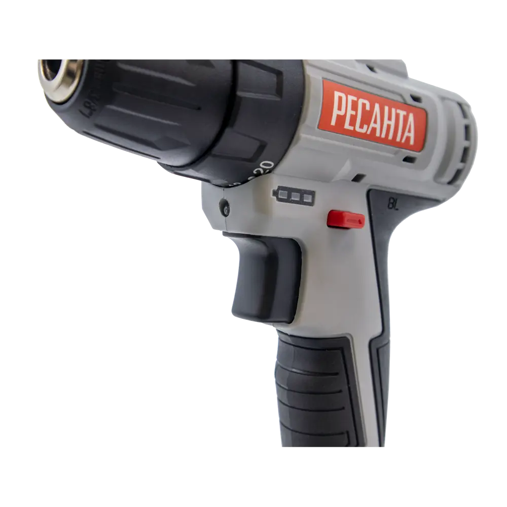 Дрель-шуруповерт аккумуляторная бесщеточная Ресанта ДА-20-2ЛК-Б, 20 В Li-ion 2x2 Ач 89367445 STLM-2179775  - Вид №7