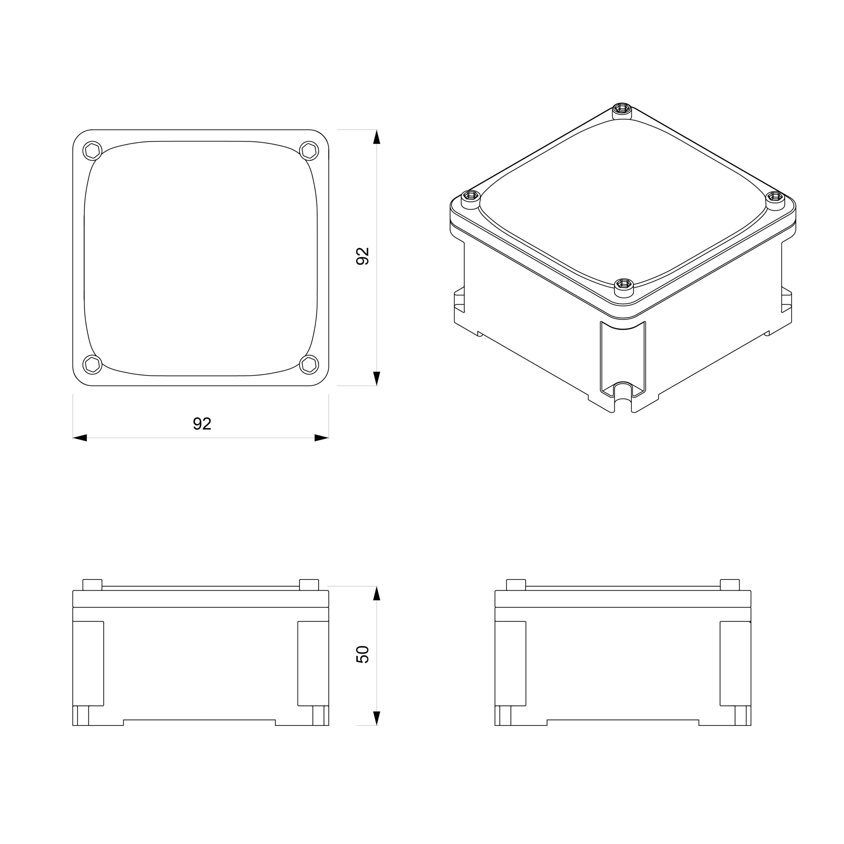 Медная алюминиевая распределительная коробка для электрической системы Genuit медь ARCH-00002186 - Вид №1