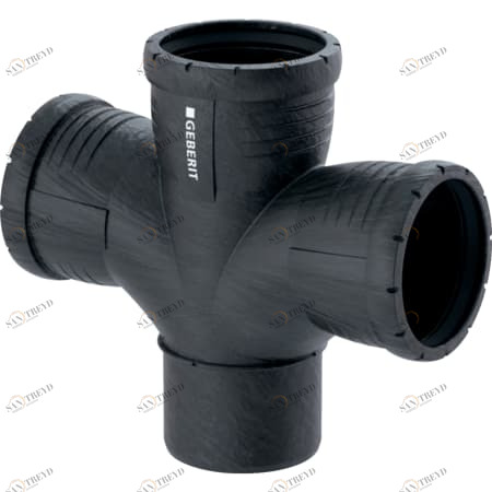 GEBERIT 393.566.14.1 Крестовина со смещенным впуском Geberit Silent-Pro 87,5° 