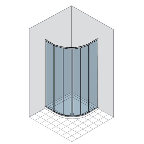 A-CR Quadra collection Душевая кабина DUKA 45205 - Вид №1