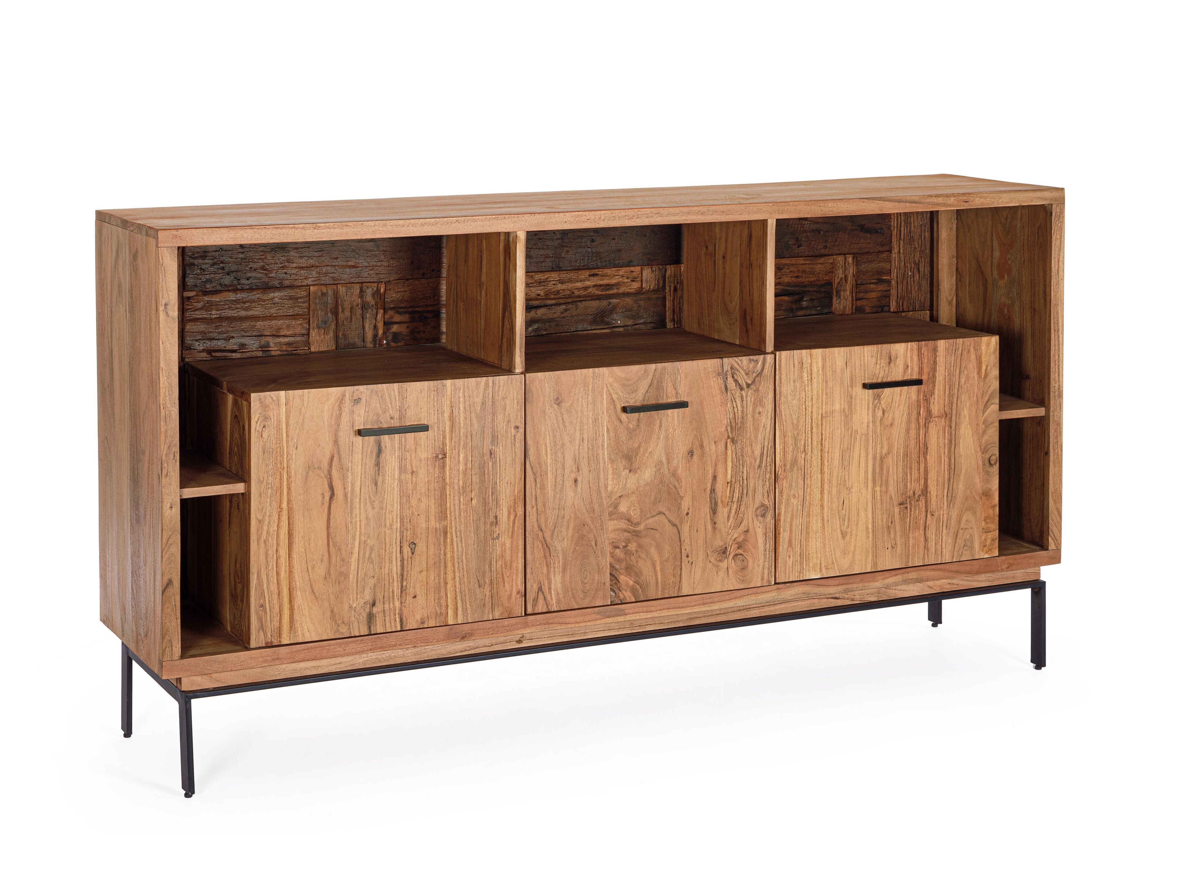 Шкаф из акации с 3 распашными дверцами BIZZOTTO Mangal ARCH-00070525