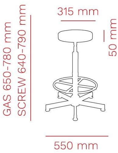Mara Регулируемый по высоте офисный стул из экокожи  310  - Вид №1
