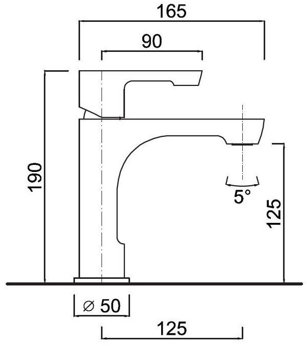 Rubinetteria Giulini Смеситель для умывальника, однорычажный Ego F5705a - Вид №1