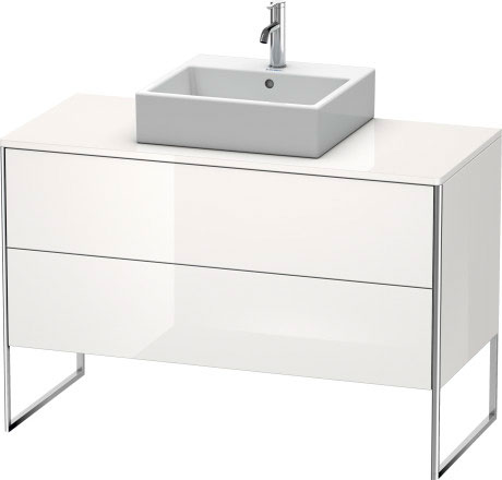 XS492208585 XSquare Тумбочка для консоли напольная Белый глянцевый лак Duravit - Вид №2