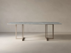 Прямоугольный садовый стол из керамогранита