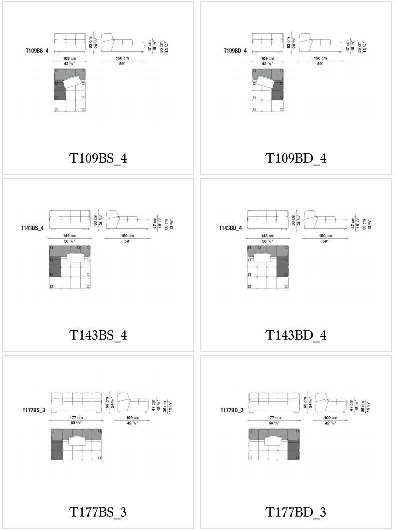 B&B Italia Модульный тканевый диван с шезлонгом Tufty time sun-id-1381228 - Вид №4