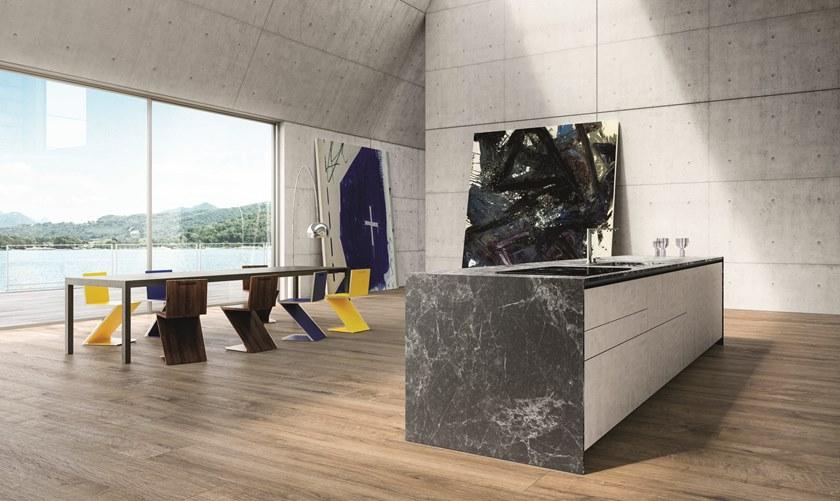 Elmar Модульная кухня с островом из алюминия и мрамора Easy sun-id-1353935 - Вид №2