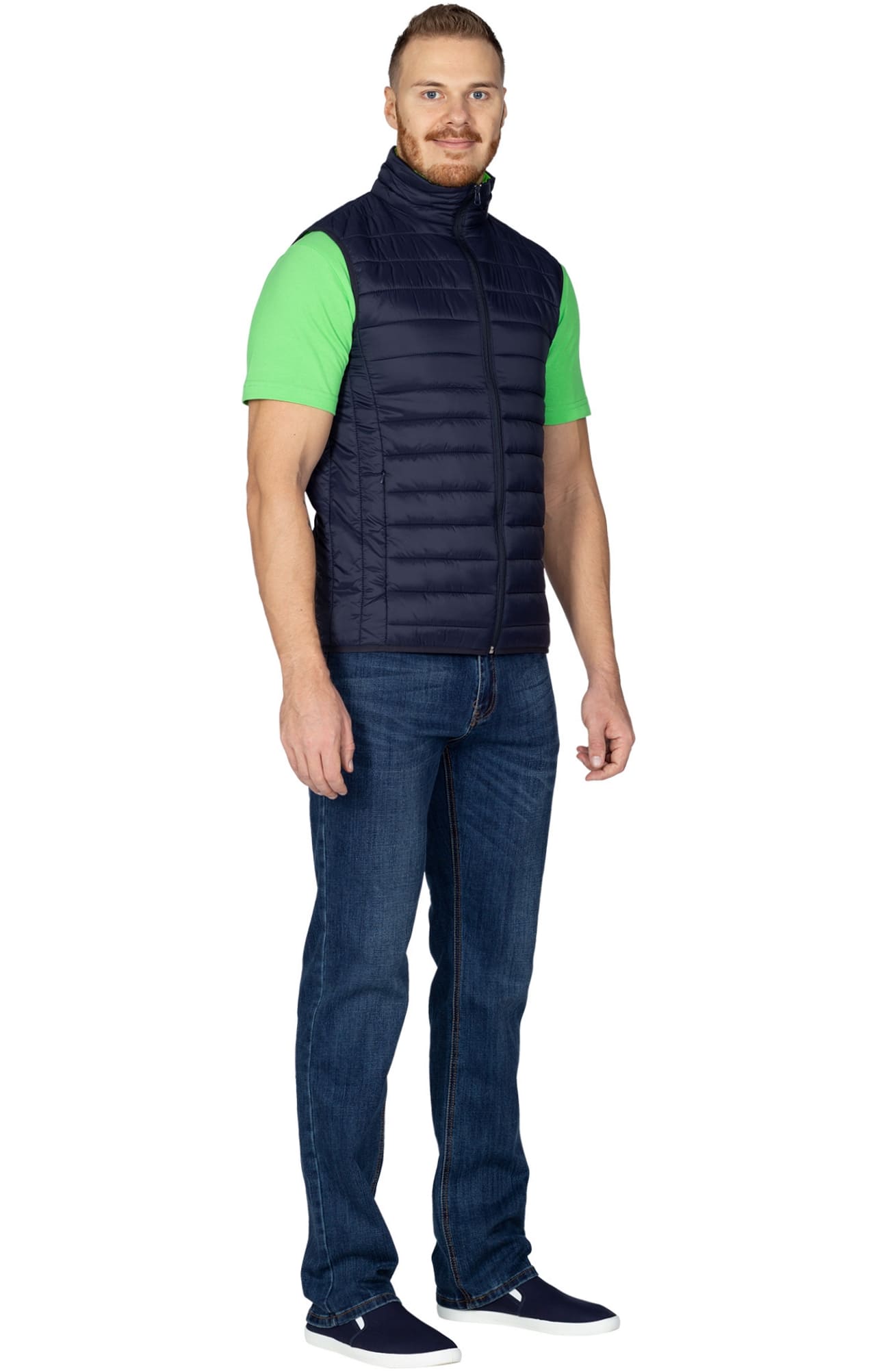 69661 Жилет стеганый  dark blue El-Risto  Демисезонная одежда размер L (96)  - Вид №3