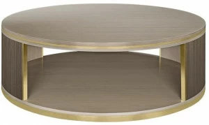 FRATO Низкий круглый деревянный журнальный столик  Ffu080017aaa