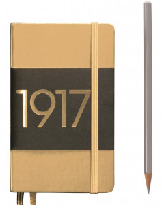 458777 Блокнот А6, 92 листа, в линейку, золотистый Leuchtturm 1917