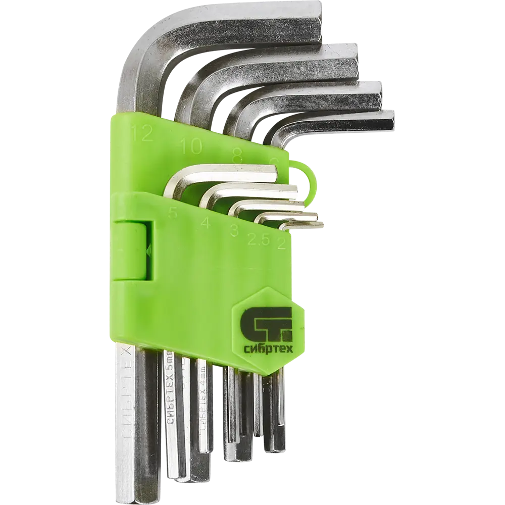 Набор шестигранных ключей Сибртех 12316, 9 предметов 2-12 мм с футляром 87788413 STLM-0844070 - Вид №1