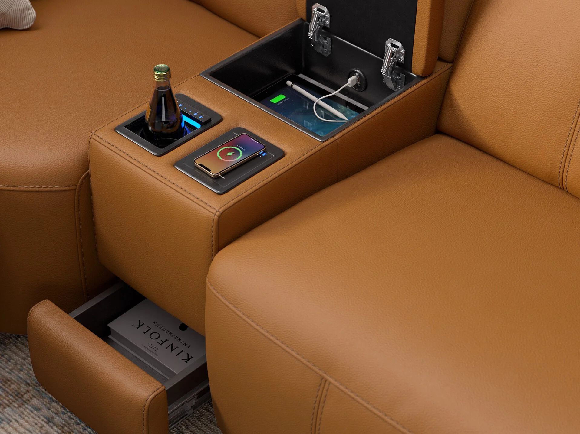 2-местный кожаный диван Sofanella Ancona Kino ARCH-00072346 - Вид №2