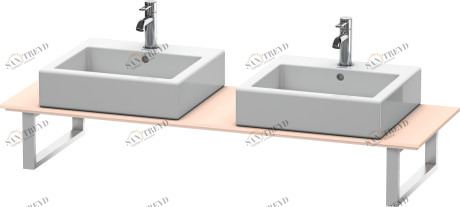 XL046C02020 Консоль для накладных раковин и встраиваемых умывальников, для угла слева X-Large #XL046C 550 мм Абрикосово-жемчужный шелковисто-матовый лак Duravit