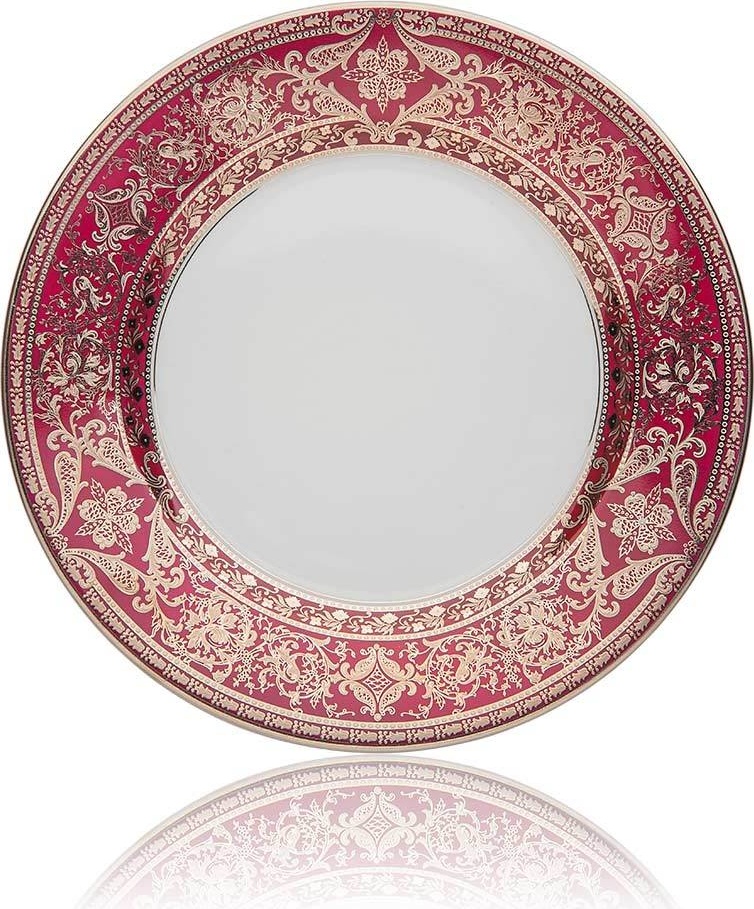 10571298 Haviland Тарелка пирожковая 16см "Матиньон" (вишневый, платиновый декор) Фарфор, Керамика 