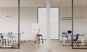 Стол для совещаний на колесиках с откидным верхом