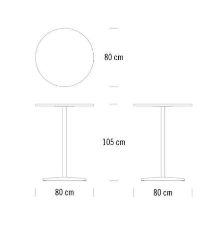 Высокий круглый стол THONET 1828 ARCH-00103976 - Вид №3