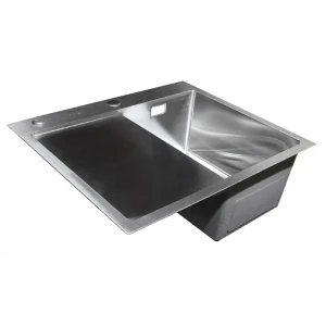 91818708 Мойка для кухни врезная с коландером Santrek SANTREK AQUA D6050HRS правая 60x50 см глубина чаши 22 см нержавеющая сталь STLM-1451349