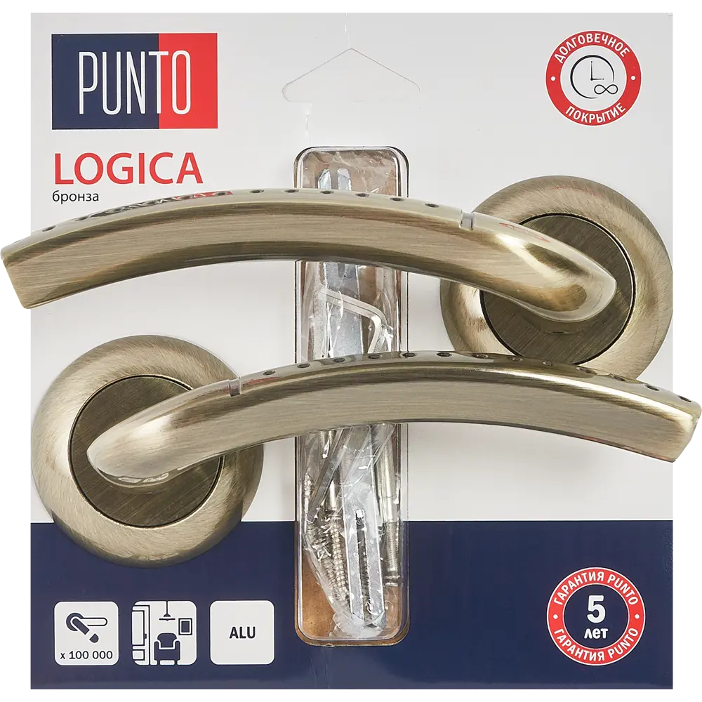 Дверные ручки PUNTO Logica для межкомнатных дверей в бронзовом исполнении 85202952 STLM-0059834 - Вид №2
