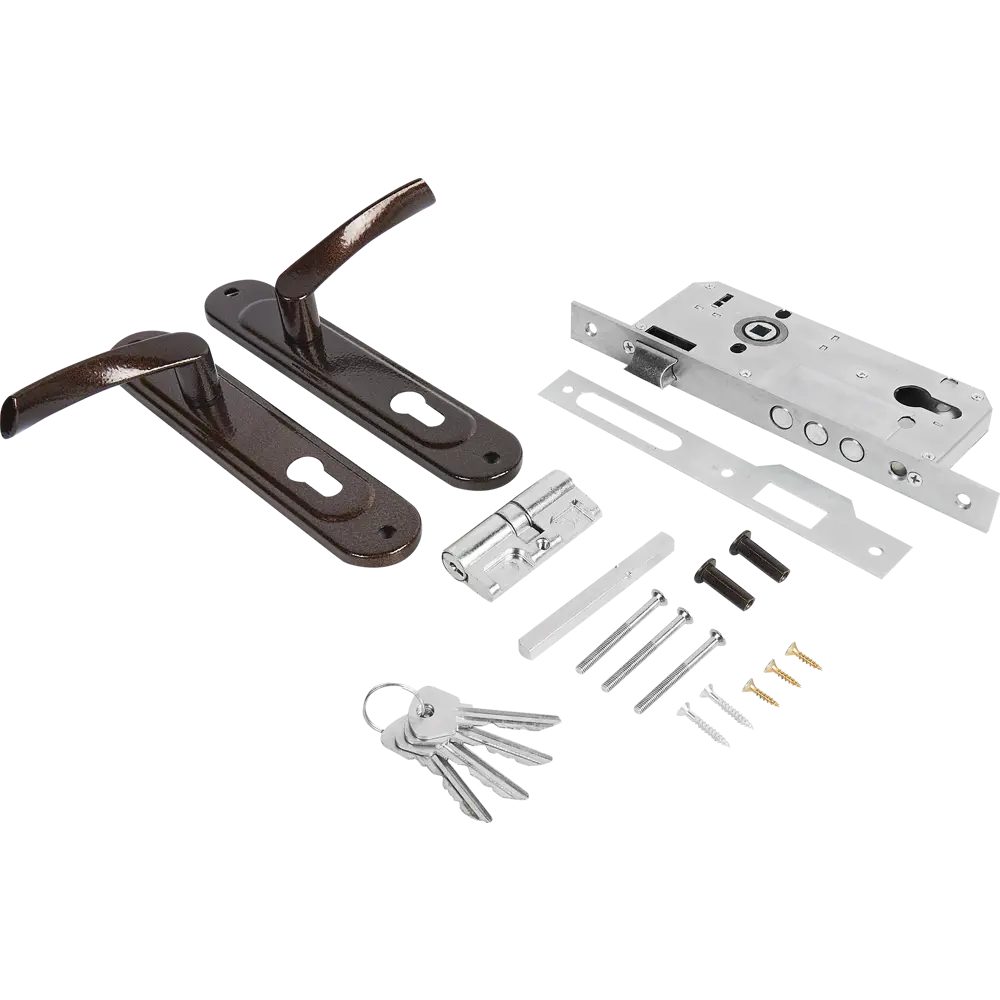 ЗЕНИТ Замок врезной для деревянных дверей с медным покрытием 85302252 STLM-1383115 - Вид №2