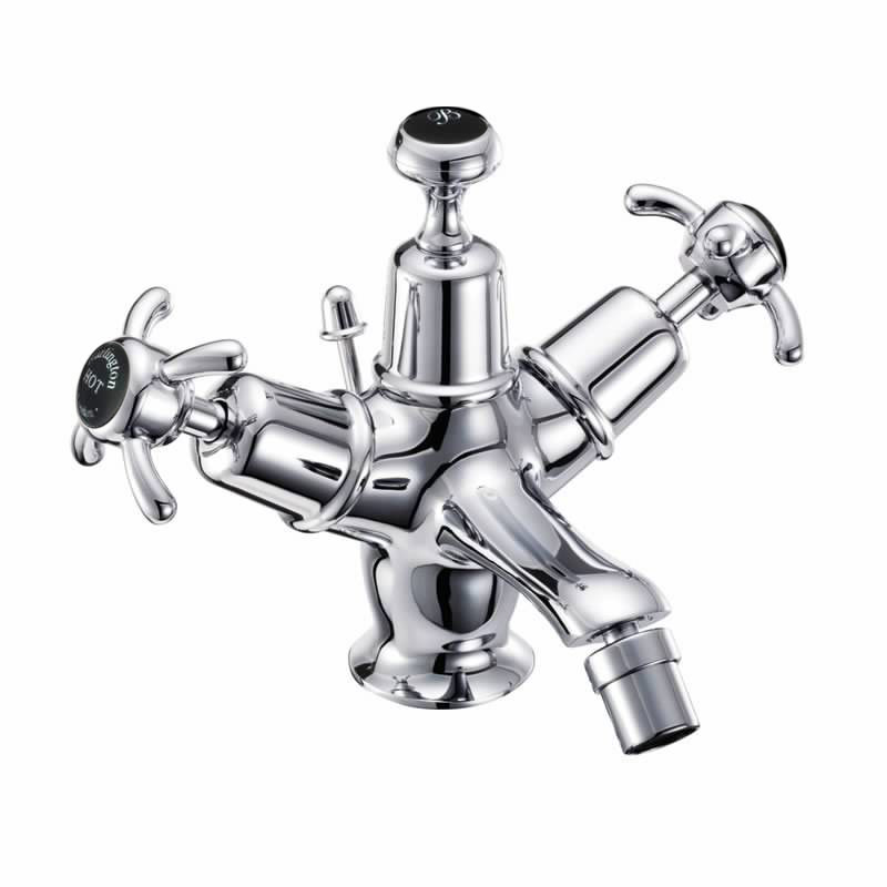 Burlington Смеситель для биде Anglesey с выдвижным сливом Четверть оборота с акцентом Медичи AN13-QT MED  - Вид №1